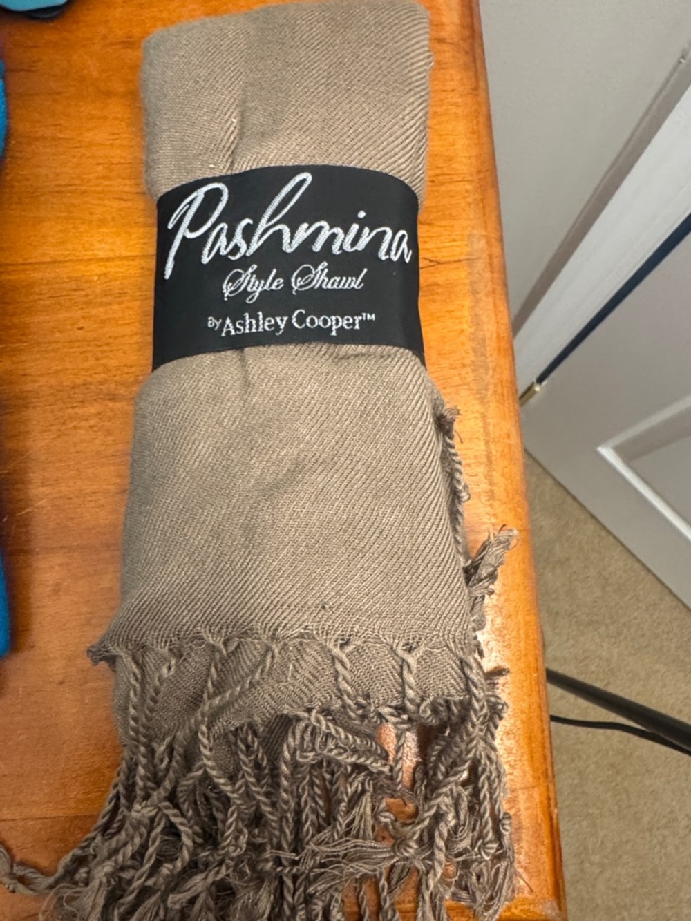 Ashley Cooper Neutral Taupe Wrap Scarf